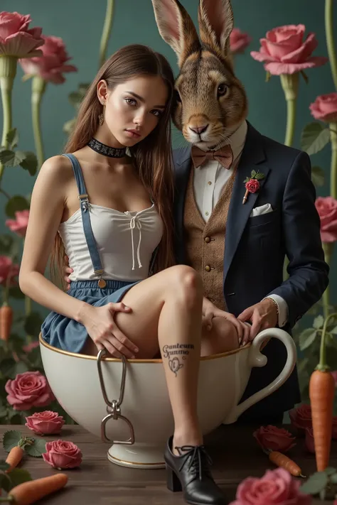 📸 Erotic cosplay prompt — “Alice's Forbidden Tea”
(A seductive twist on Alice in Wonderland — where curiosity turns into erotic play.)
🎭 Charaktere:
👧 Alice (Schoolgirl with twist)
    Outfit: Ultrakurze blaue  (aufgebundene Bluse, suspender visible, falte...