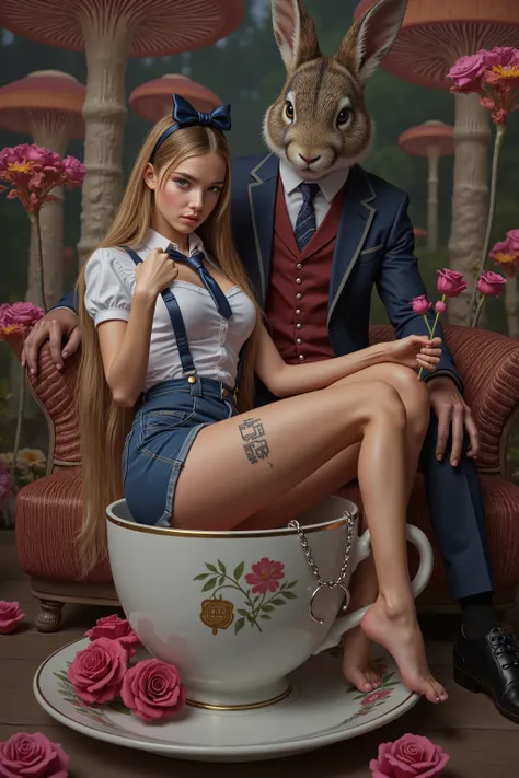 📸 Erotic cosplay prompt — “Alice's Forbidden Tea”
(A seductive twist on Alice in Wonderland — where curiosity turns into erotic play.)
🎭 Charaktere:
👧 Alice (Schoolgirl with twist)
    Outfit: Ultrakurze blaue  (aufgebundene Bluse, suspender visible)
    A...