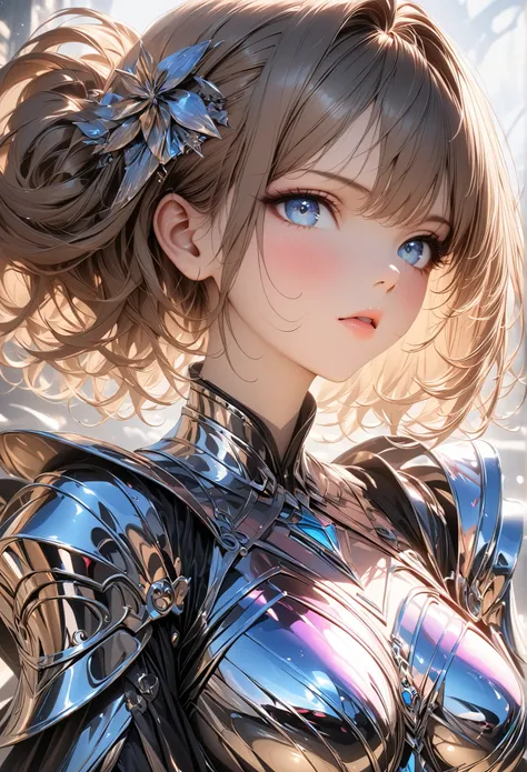 Super Detailed, absolute resolution, masterpiece. 
 Cool Beauty Amazoness,  Shining, Lustrous, Silky Hair , hair arrangement hairstyle, charming blue eyes, Expression of sexy beauty, Obscene Amazing Body, Wear Plate Armor . 
 Aerial Amazon Paradise Backdro...