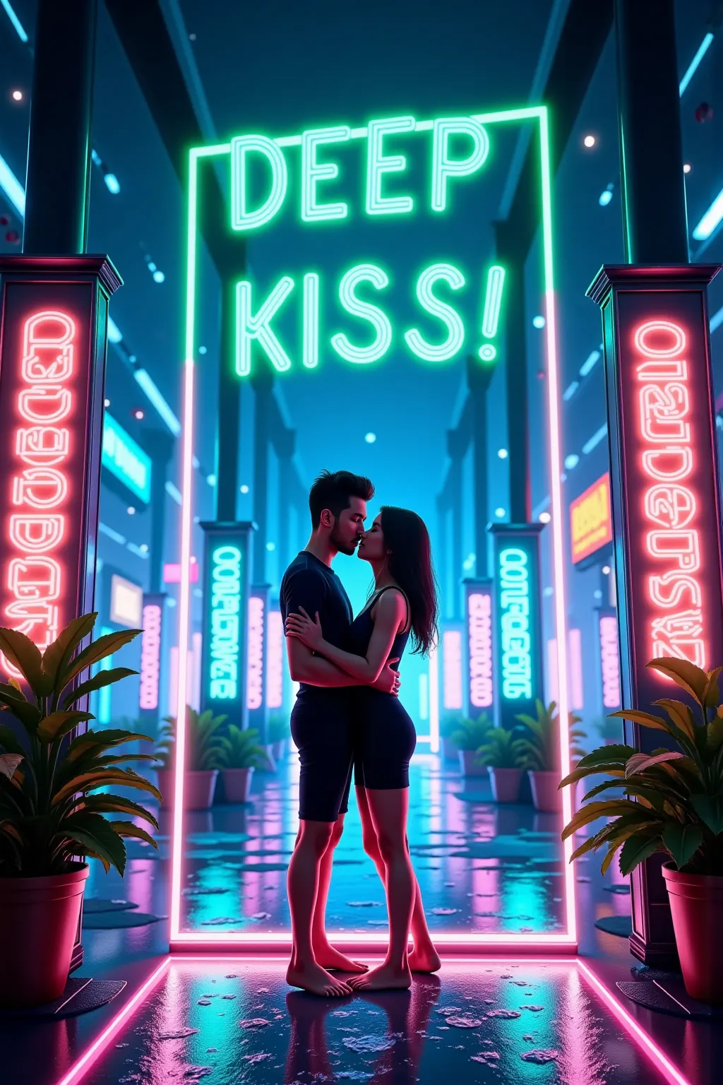 Kiss - 2 pictures - they deep kiss (10 seconds, 4k, 60fps)