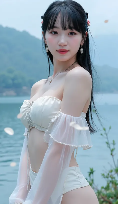 (8k Masterpiece),((Extremely detailed)), (Highly detailed computer illustration), ((Extremely exquisite and beautiful)), Fine fingers and toes, Long legs(From below:1.exy lips（Slightly closed），Big eyes，（Balanced left and right eye ratio），Asian Models（Sexy ...