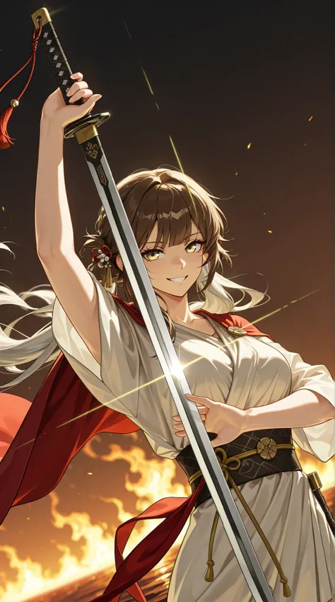 style of [arknights|(748cmstyle:0.88)], god rays, cinematic shot, masterpiece, best quality, amazing quality, very aesthetic, high resolution, ultra-detailed, absurdres, (hands:-0.15), (1girl, mature woman, female:0.95), solo, alone,(dynamic pose, upper bo...