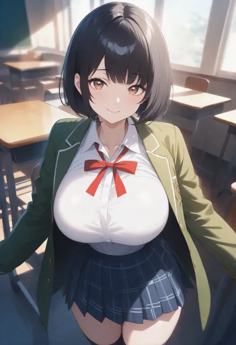(masterpiece, 8k, super high resolution, absurd:1.2), 1 Japanese woman, 10th Generation, (Black Hair Middle, bob cut), beautiful character design, perfect contrast, Anatomically Accurate, perfect face, Beautiful and delicate eyes, expressive eyes, brown ey...