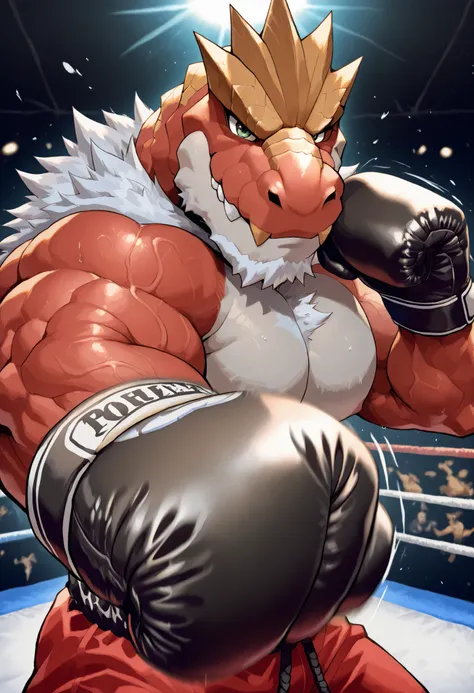 zPDXL3, pov_boxing, mercilessly punching_the_viewer, foreshortening, motion blur, black boxing gloves, depth of field, extreme perspective, extreme closeup, closeup, action shot, boxing, fierce punching pose, motion lines, impact lines, mercilessly fierce ...