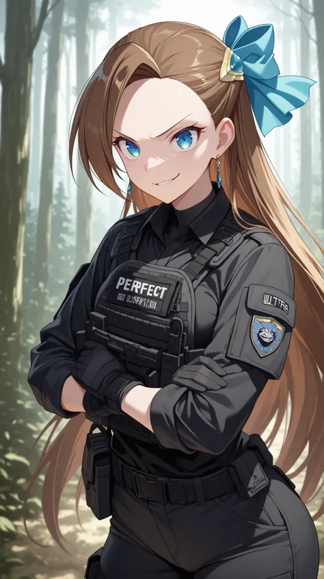 absurdres, (((Ultra HD))), (((Ultra High Quality))), ((hyper detailed)), ((Ultra High Resolution)), (Highly rendered), ((detailed eyes)), (((8K))), ((perfect face)), ((masterpiece)), cinematic, solo, 1girl, thin, tall, smirk,  catarina claes, long hair, ba...