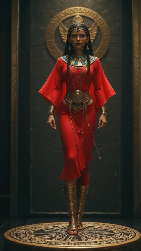 Egyptian yellow green night , illuminescent piramid, shadows of palms SWIRL PSYCHODELIC BACKGROUND one character full detail,red pink black, uhd32k UHD high resolution, highres, professional photography, intricate details, masterpiece, perfect anatomy, cin...