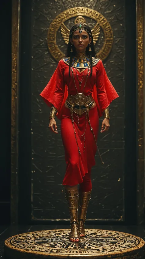 Egyptian yellow green night , illuminescent piramid, shadows of palms SWIRL PSYCHODELIC BACKGROUND one character full detail,red pink black, uhd32k UHD high resolution, highres, professional photography, intricate details, masterpiece, perfect anatomy, cin...