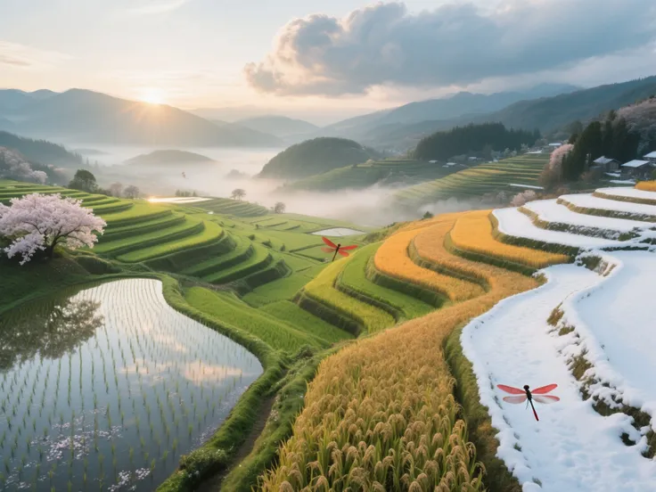 FourSeasons_TerracedJapan — 日本の棚田、四季の情景を超写実で v1.0