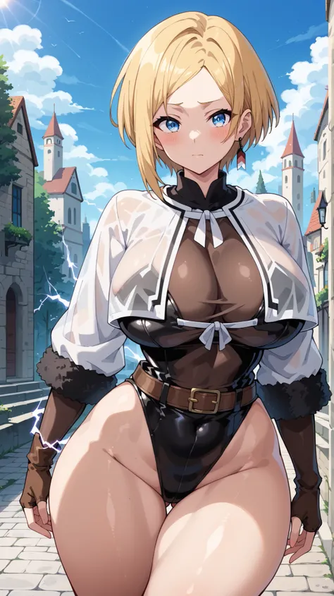 Venus Body, a girl, alone, big breasts, hips, wide hips, thick thighs, high thighs, blunt, blushing,,,,,,,,,,,,,,,,, pale skin, blush, big breasts, curvy, groin, see-through, kinky face, big thighs, strong breasts, Venus Body, a girl, alone, big breasts, h...