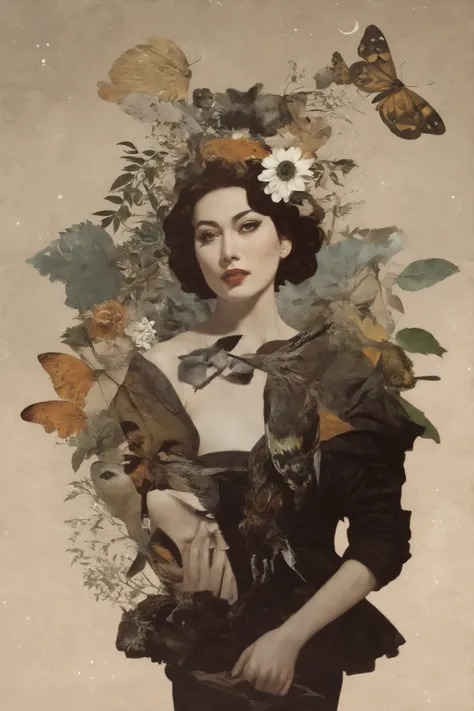 シュールなコラージュ - contemporary surrealism style collage