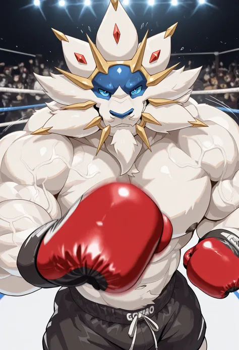 zPDXL3, pov_boxing, mercilessly punching_the_viewer, foreshortening, motion blur, red boxing gloves, black boxing shorts, depth of field, extreme perspective, extreme closeup, closeup, action shot, boxing, dynamic punching pose, motion lines, impact lines,...
