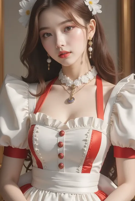 (( Highest Quality 、In 8K、masterpiece:1.3)) My Obedient Maid、maid costume、Red-colored cheeks、cute double teeth