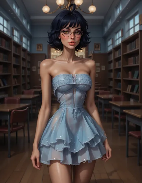 score_9, score_8_up, score_7_up, score_6_up, high resolution, ultradetailed, high detailed picture, look at you, blush, thin and elegant hands, neat palms, perfect hands, neat feet, eyelashes, fit skinny girl, long legs, full body shot, sexy revealing dres...