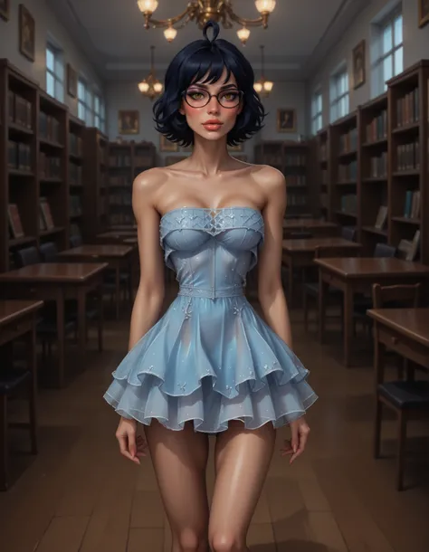 score_9, score_8_up, score_7_up, score_6_up, high resolution, ultradetailed, high detailed picture, look at you, blush, thin and elegant hands, neat palms, perfect hands, neat feet, eyelashes, fit skinny girl, long legs, full body shot, sexy revealing dres...