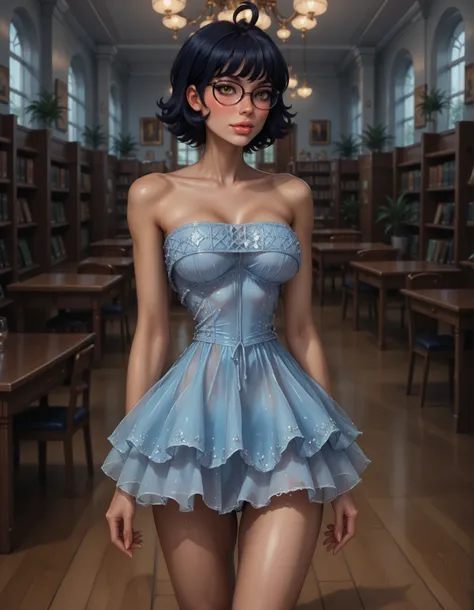 score_9, score_8_up, score_7_up, score_6_up, high resolution, ultradetailed, high detailed picture, look at you, blush, thin and elegant hands, neat palms, perfect hands, neat feet, eyelashes, fit skinny girl, long legs, full body shot, sexy revealing dres...