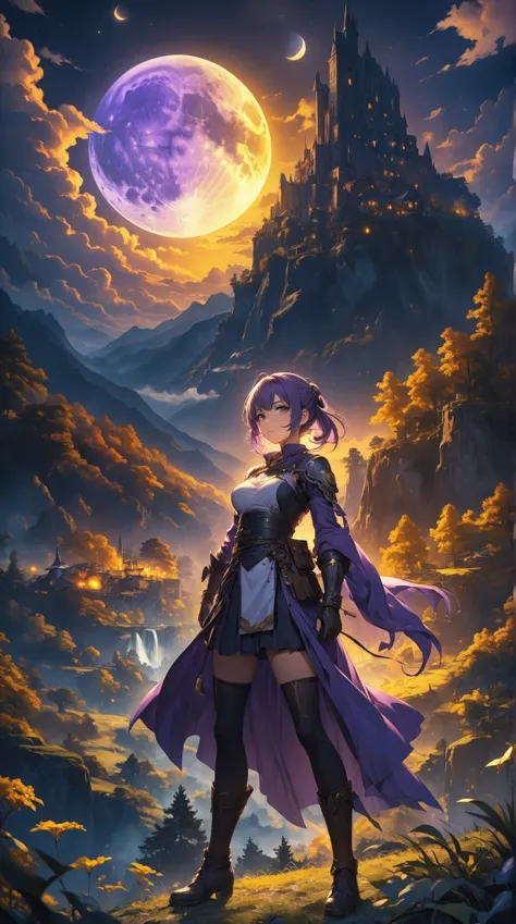 score_9, score_8_up, score_7_up, masterpiece, source_anime,fantastic scenery,Character in front,
A mighty eyes in the background,moon night,fantastic light,(cloud:0.7),fantasy style,lightingred,yellow,purple 