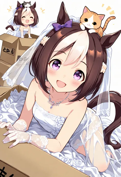 (((chibi))), (masterpiece, best quality, perfect face:1.4), wide angle, special week \(umamusume\), horse ears, ear ornament, horse tail, tail on the lower back, proportional body, proportional,1 girl, beautiful hair, beautiful face, beautiful detailed eye...