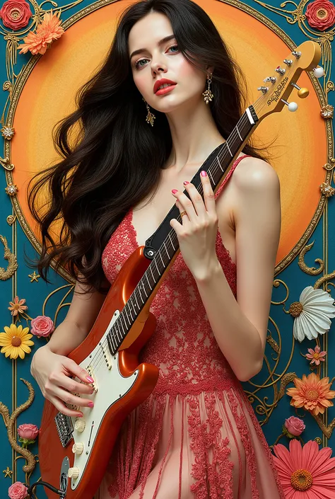 ((最高品質)), ((masterpiece)), ( 詳細),female , ,30yers old, beauty, information(masterpiece, Best Quality, bst quality, Official Art, beautiful and aesthetic :1.2), ( 1 girl), Extremely Detailed ,( Fractal Art :1.3),colorful, Best details, Floral frame, Decora...