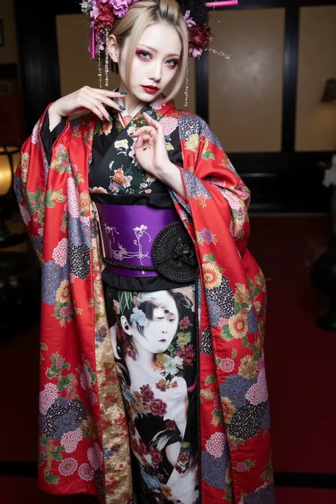 artist photoshoot,1 girl,oiran,