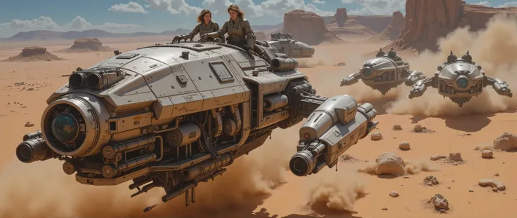  epic oil painting  , 16 thousand.,  artistic masterpiece  ,   correct gravity   ,  science fiction  , 10,    000 years of the Galactic Republic    , ,   is a very futuristic landscape with fantastic combat vehicles and mechanisms  , }  the motives of the ...