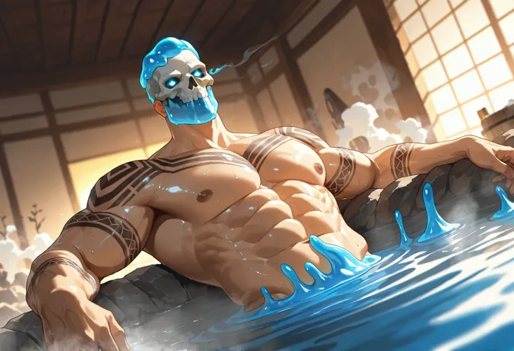 Expressiveh, cold stare, solo male, hungry, score_9, score_8_up, score_7_up, masterpiece, best quality, amazing quality, correct anatomy, high resolution, hyper-detailed, 1male, ((solo)), male, slime short hair, body made of slime, muscular, giant, goliath...