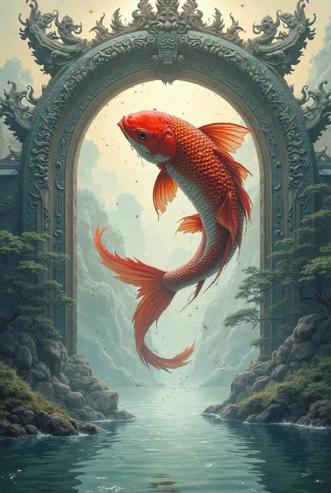 A carp flew over the dragon gate