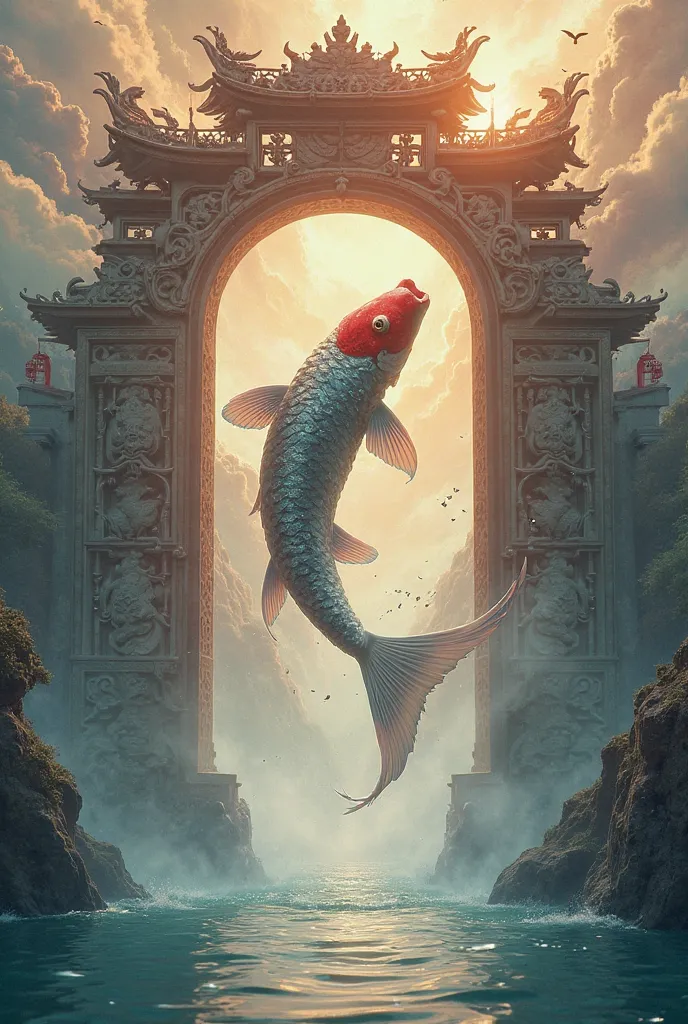 A carp flew over the dragon gate
