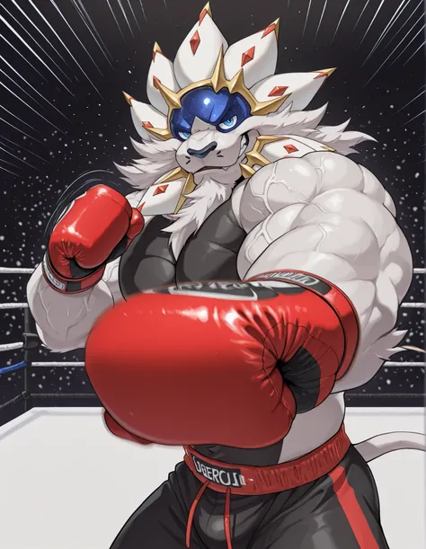 high quality, b0xingp0v, mercilessly punching_the_viewer, foreshortening, motion blur, red boxing gloves, black boxing shorts, depth of field, extreme perspective, extreme closeup, closeup, action shot, boxing, dynamic punching pose, motion lines, impact l...