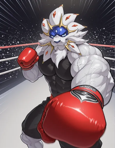 high quality, b0xingp0v, mercilessly punching_the_viewer, foreshortening, motion blur, red boxing gloves, black boxing shorts, depth of field, extreme perspective, extreme closeup, closeup, action shot, boxing, dynamic punching pose, motion lines, impact l...