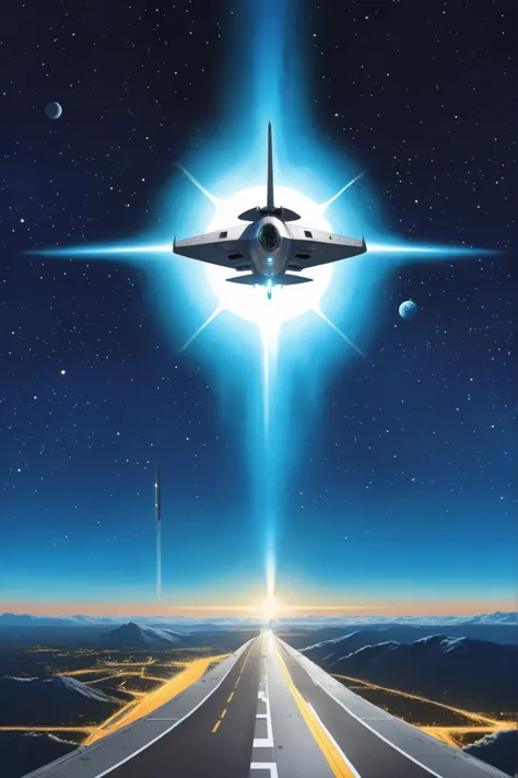 masterpiece , Highest Quality , Highly detailed , absolute resolution , high resolution , Highest Quality , 8k , John Harris and Sid Mead Wind - Space Station in Lunar Space , The Tau Sete interstellar ship arrives at Antares C2's New Marseille dock , Dist...