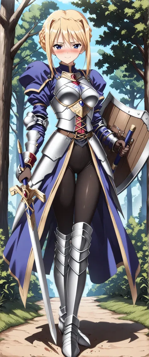 score_9, score_8_up, score_7_up,1990s \(style\),anime coloring,ultra-detailed,official art,best quality,good quality,valkyrie,knight,BREAK,1girl, silvia van hossen,medium breasts,medium hips,BREAK,armordress,((sword,large shield,breastplate,gauntlet,boots)...