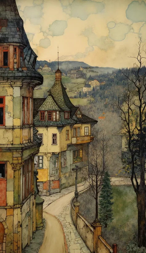 beautiful landscapes of Germany, typical houses of Germany:1.4 tenderness sweetness , Fujicolor, Optical illusion, Silhouette, distressed jacket, Uhigh definition, retina, obra maestra, Precise, Anatomically correct , Piel texturizada, Super detailed dig...