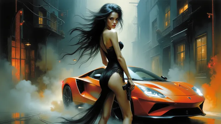 (((Extremely low angle view))). (sleek sport car speeding through the simple outline city), huge:2.0 glowing the matrix style code rain. (((simple High-resolution OLED GUI interfaces in the air))), motion blur. At night very dark sky, (close-up:0.8 half-bo...
