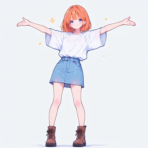 masterpiece, best quality, ultra detailed, high resolution, intricate details, sharp focus, smooth shading, professional lighting, clean lineart, anatomically correct, beautifully detailed eyes, no artifacts, 1girl, full body in frame, simple white backgro...