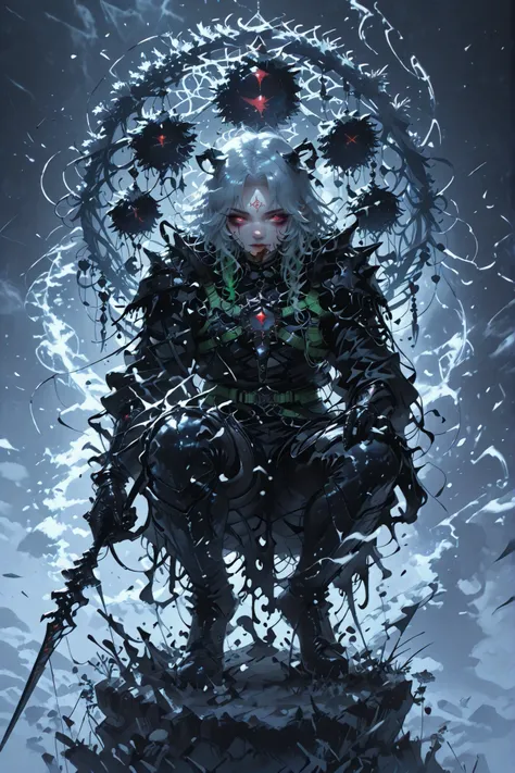 demonic horse woman with green locks and gray hair hair in a black and red bodysuit,seductive girl with tattoos,sex position,косплей anime-девушки,anime-девушка в реальности,detailed ,high definition,photorealistic,perfect lighting,careful drawing,deep det...