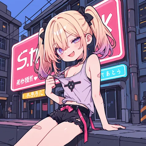 ((Masterpiece)), ((best quality, very aesthetic, absurdres, newest)), (8K), ((wide shot)), ((1girl)), (cute young girl), (Healthy body, Textured skin, small breast, tilt head), Big eyes, ((pale purple eyes, gradient eyes, uneven eyes)), (crossed long bangs...