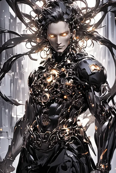 full high, ideal man, artificially created to protect deep space frontiers. Height 237 centimeters, just over forty years of age. His physique resembles a Greek athlete statue - sculpted and powerful, but balanced , with broad shoulders, with strong breas...