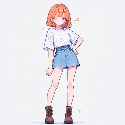 masterpiece, best quality, ultra detailed, high resolution, intricate details, sharp focus, smooth shading, professional lighting, clean lineart, anatomically correct, beautifully detailed eyes, no artifacts, 1girl, full body in frame, simple white backgro...
