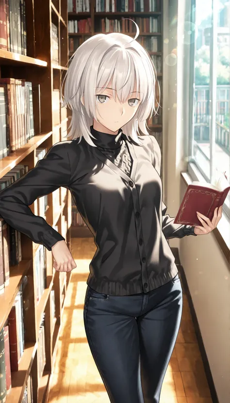 masterpiece, , absurdres, highres, detailed background, high resolution, masterpiece, necessary, detail, best quality, quality, necessary, details, High details, Precise, 8k, indoors,(school, library),day lens flare, blurry background, from above,         ...