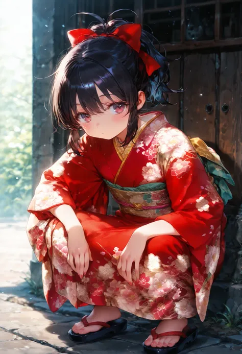slav_squatting, squatting, kimono