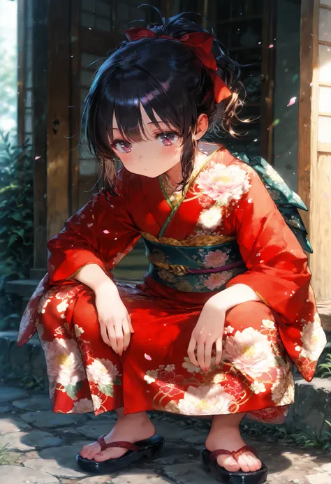 slav_squatting, squatting, kimono