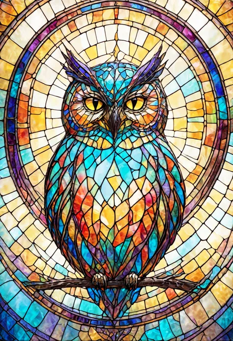 stained glass owl