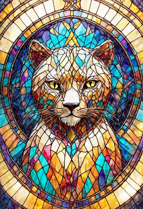 stained glass Cheetah