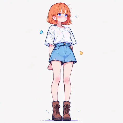 masterpiece, best quality, ultra detailed, high resolution, intricate details, sharp focus, smooth shading, professional lighting, clean lineart, anatomically correct, beautifully detailed eyes, no artifacts, 1girl, full body in frame, simple white backgro...