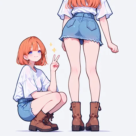 masterpiece, best quality, ultra detailed, high resolution, intricate details, sharp focus, smooth shading, professional lighting, clean lineart, anatomically correct, beautifully detailed eyes, no artifacts, 1girl, full body in frame, simple white backgro...