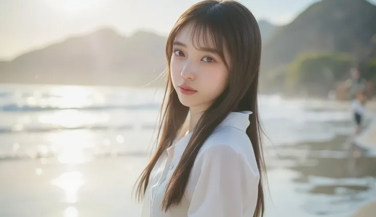 masterpiece, Best Quality, super high resolution, Photoreal, full body portrait, dreamy natural light,  soft rim light , shallow depth of field, cinematic brilliance, environment occlusion

AIYANA, standing gracefully facing forward, small (~150cm), soft n...