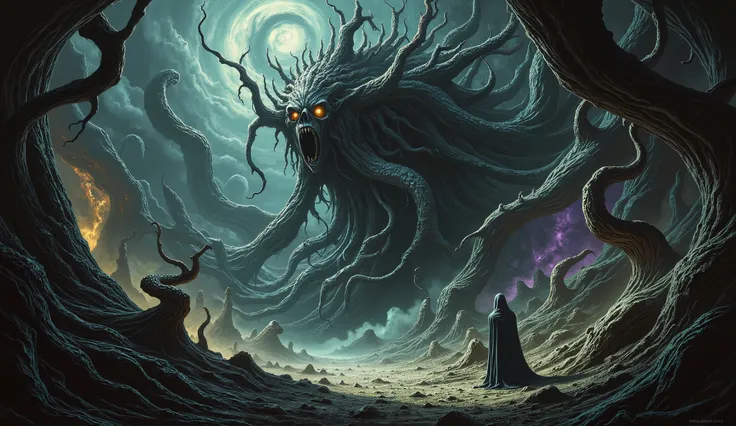 Eldritch horror, dark surreal, high detail, masterpiece.