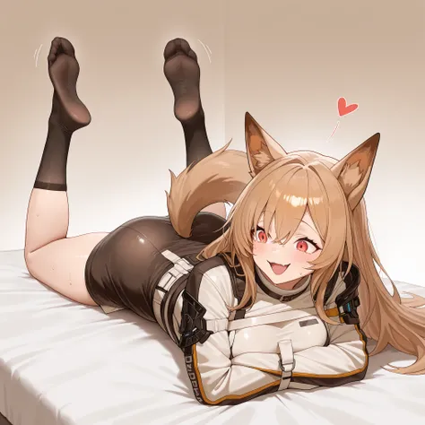 Masterpiece, best quality at end of the day, amazing quality, Highly Detailed, Newest, is very beautiful, 1 girl, giggle，Dynamic Pose, Diffuse light, ridiculous results, high resolution，ceobe_\(arknights\) ,  red eyes, brown hair , dog tail, dog ears,  jac...