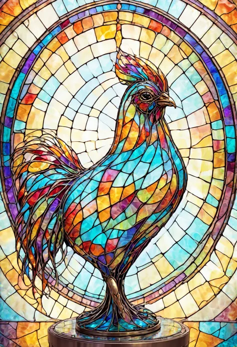 stained glass chicken