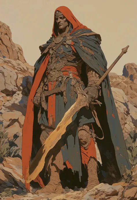 
, tanlines, tan, Oversized Coat、 Female Warrior、sword、big 